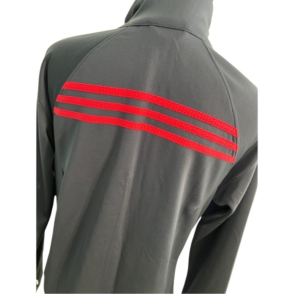 Adidas Women’s Active 360 Gray Jacket with Red Stripes, size L - Picture 5 of 16